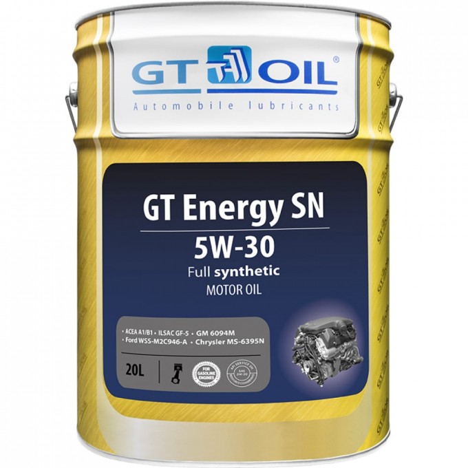 Масло GT OIL Energy SN SAE 5W30 API SN 8809059407967