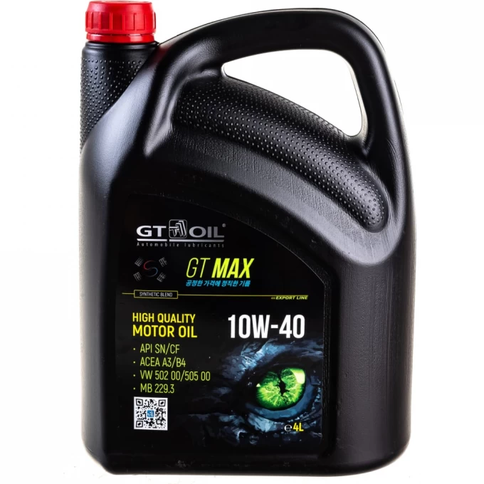 GT OIL Max SAE 10W-40 API SN/CF 8809059410004. Купить Автомобильные масла на Официальном Сайте Маркетплейсе GT OIL в России.
